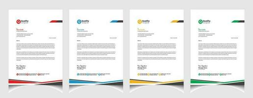 Creative business letterhead template design with a4 size. Modern letterhead layout. vector