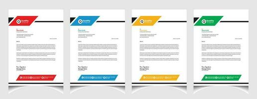 Creative business letterhead template design with a4 size. Modern letterhead layout. vector