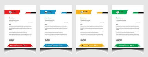 Creative business letterhead template design with a4 size. Modern letterhead layout. vector
