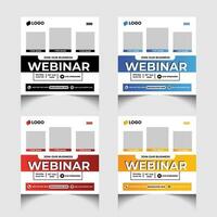 corporate business marketing live webinar social media post template design. vector