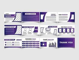 Minimalist business PowerPoint presentation slides template design. Use for presentation, background, website slider, advertising, landing page, magazine, annual report, marketing, company profile. vector