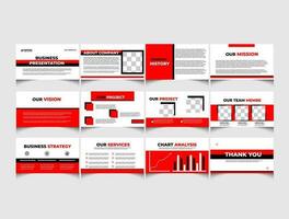 Minimalist business PowerPoint presentation slides template design. Use for presentation, background, website slider, advertising, landing page, magazine, annual report, marketing, company profile. vector