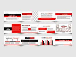 Minimalist business PowerPoint presentation slides template design. Use for presentation, background, website slider, advertising, landing page, magazine, annual report, marketing, company profile. vector