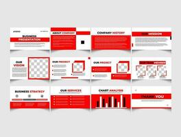 Minimalist business PowerPoint presentation slides template design. Use for presentation, background, website slider, advertising, landing page, magazine, annual report, marketing, company profile. vector