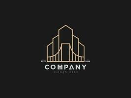 bridge logo with landmark architecture theme vector