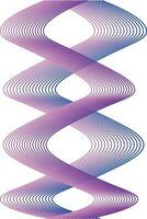 Modern abstract wavy lines in DNA shape vector