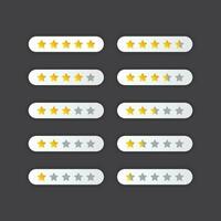 Star rating feedback, customer reviews vector