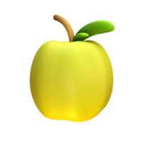 amarillo manzana aislado en blanco png