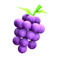 uvas 3d ilustración png