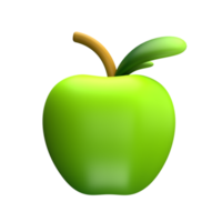 manzana verde aislada en blanco png