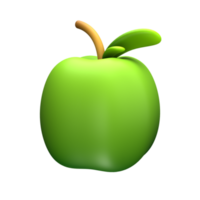 manzana verde aislada en blanco png