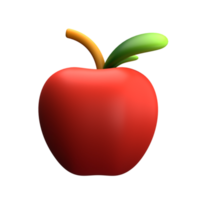 red apple isolated on white png