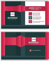 Pink Business Card Design Template vector