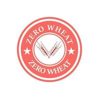 Zero wheat logo design template illustration. this is suiatble product label vector