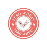 Zero wheat logo design template illustration. this is suiatble product label vector