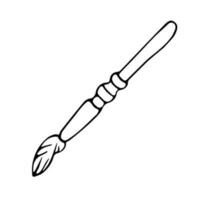 Hand drawn doodle artistic paintbrush pen. Isolated on white background. vector