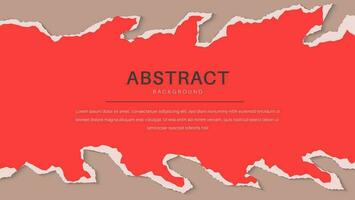 Abstract Red Paper Torn Design Template vector