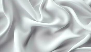 3D Smooth white silk texture  luxury background design photo