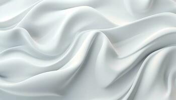 3D Smooth white silk texture  luxury background design photo