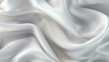 3D Smooth white silk texture  luxury background design photo