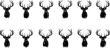 Deer vector set on a white background