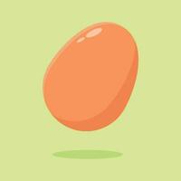 cute single image egg vector illustration green background. use for sticker, poster, picture.