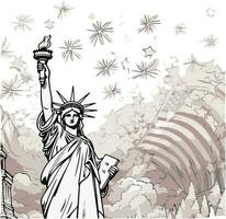 Estados Unidos independencia día ilustración . 4to de julio independencia día ilustración vector