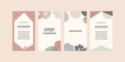 Set of backgrounds for posts and stories on social networks. A creative post is a place of loyal text design using an abstract background. Easy design of social networks and banners vector