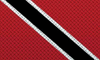 3D Flag of Trinidad and Tobago on a metal wall background. photo