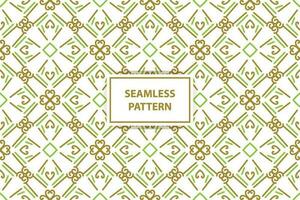 oriental seamless pattern. White, green and gold background with Arabic ornament. Pattern, background and wallpaper for your design. Textile ornament. Vector illustration.