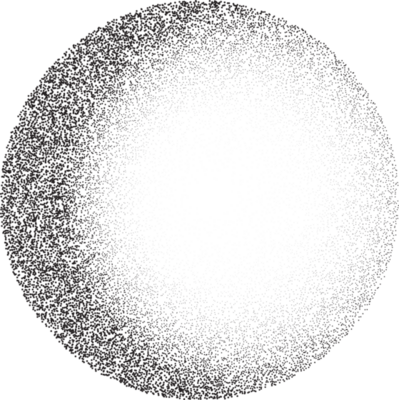 Grainy circle with noise dotted texture. Gradient ball with