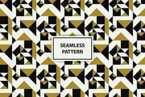 Geometric seamless pattern. Abstract geometric hexagonal graphic design print 3d cubes pattern. Seamless geometric cubes pattern with gold, white and black color. vector