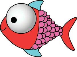 Tropical fish vector cartoon icon. Isolated cartoon icon aquarium animals .Vector illustration tropical fish .