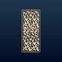 Laser cut islamic pattern - Laser cut decorative panel set with lace pattern square templates vector