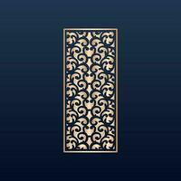 Laser cut islamic pattern - Laser cut decorative panel set with lace pattern square templates vector