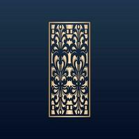 Laser cut islamic pattern - Laser cut decorative panel set with lace pattern square templates vector