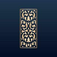 Laser cut islamic pattern - Laser cut decorative panel set with lace pattern square templates vector