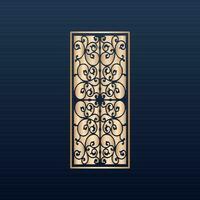 Laser cut islamic pattern - Laser cut decorative panel set with lace pattern square templates vector