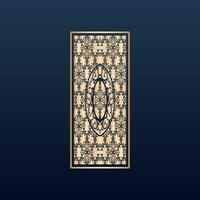 Laser cut islamic pattern - Laser cut decorative panel set with lace pattern square templates vector