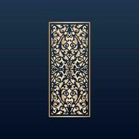 Laser cut islamic pattern - Laser cut decorative panel set with lace pattern square templates vector