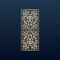 Laser cut islamic pattern - Laser cut decorative panel set with lace pattern square templates vector