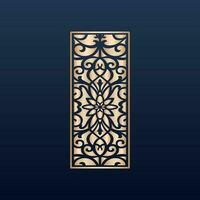 Laser cut islamic pattern - Laser cut decorative panel set with lace pattern square templates vector