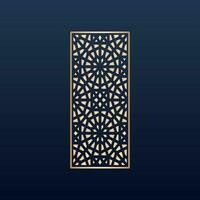 Laser cut islamic pattern - Laser cut decorative panel set with lace pattern square templates vector