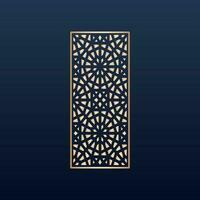 Laser cut islamic pattern - Laser cut decorative panel set with lace pattern square templates vector