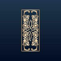 Laser cut islamic pattern - Laser cut decorative panel set with lace pattern square templates vector