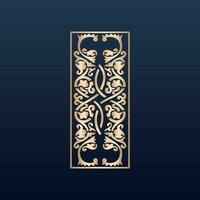 Laser cut islamic pattern - Laser cut decorative panel set with lace pattern square templates vector