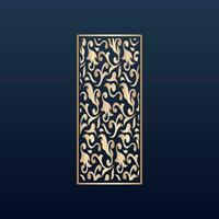 Laser cut islamic pattern - Laser cut decorative panel set with lace pattern square templates vector