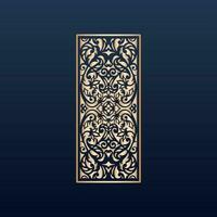 Laser cut islamic pattern - Laser cut decorative panel set with lace pattern square templates vector