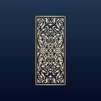 Laser cut islamic pattern - Laser cut decorative panel set with lace pattern square templates vector