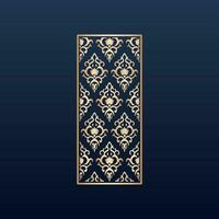 Laser cut islamic pattern - Laser cut decorative panel set with lace pattern square templates vector